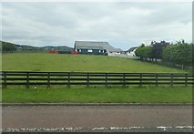 J0821 : Paddock, farmhouse and outbuildings South of Killeen Bridge by Eric Jones