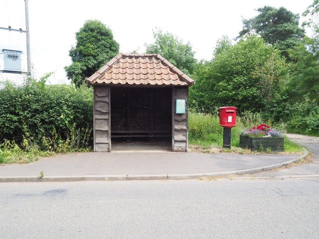 South Pickenham Bus shelter and Post box