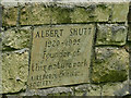 Engine Fields, Yeadon - plaque to Albert Shutt
