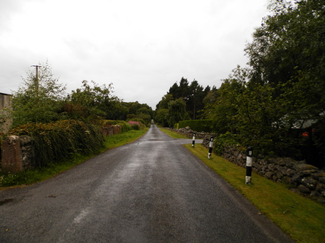 Unclassified road passes by Kinlea Wood