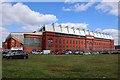 The rear of the Bill Struth Main Stand at Ibrox Stadium