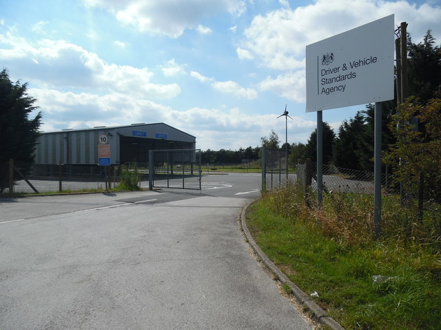Entrance to Grantham (Somerby) Driving Test Centre