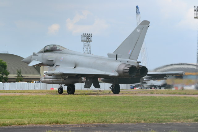 Typhoon fighter taxiing at RAF Coningsby © David Martin :: Geograph ...