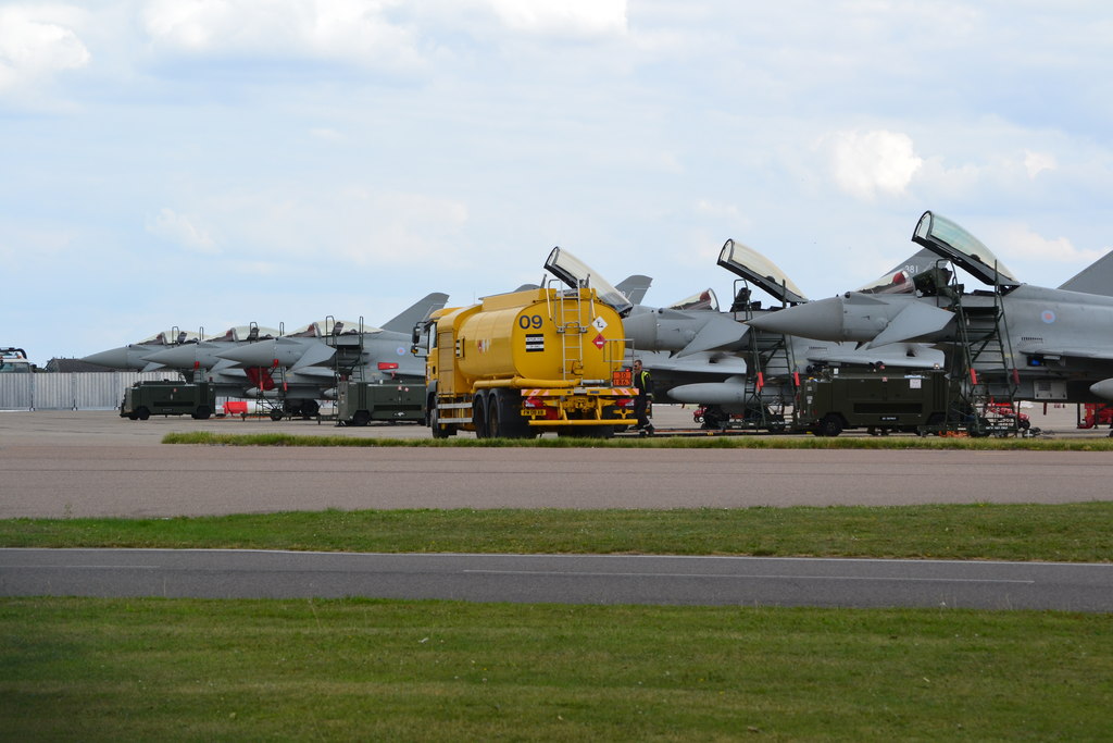 Typhoon fighters being refuelled at RAF... © David Martin :: Geograph ...