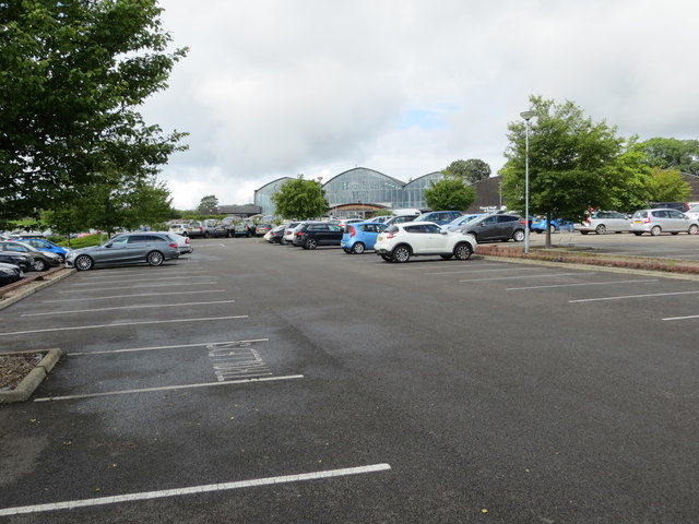 Part of the parking area at Houghton Hall Garden Centre
