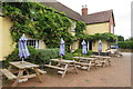 Outside tables at the Red Lion, Broadclyst