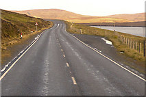 HU4251 : Small Layby on the A970 Overlooking Girlsta Loch by David Dixon
