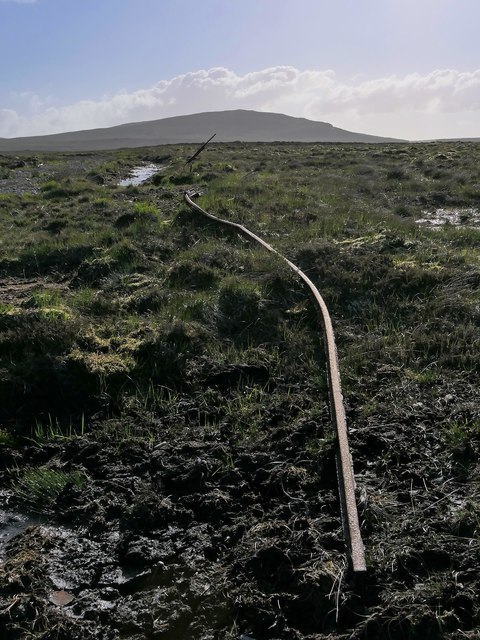 Dismantled tramway near Loch Mòr an Stàrr, Isle of Lewis