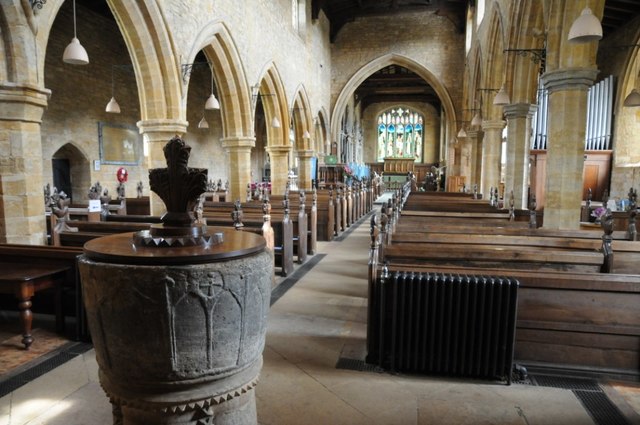 Interior of Great Brington church