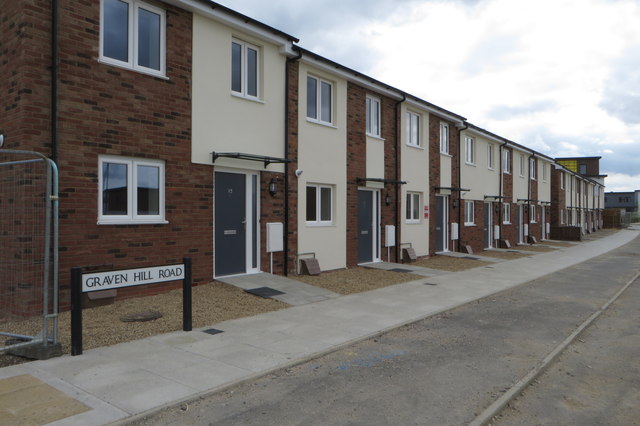 New housing on Graven Hill Road