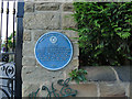 Blue plaque, Lake Lock Road, Stanley