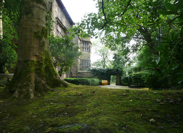 View along the west front of Hall i' th' Wood, Bolton