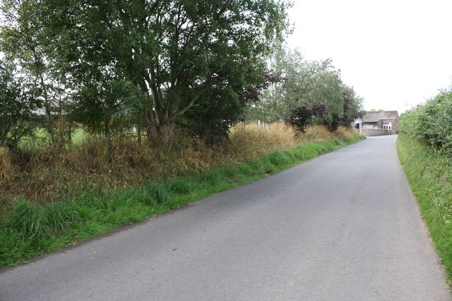 Rural road approaching Moorhouse Farm