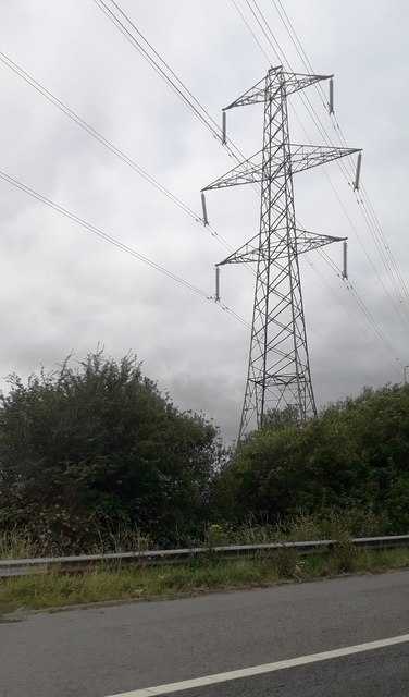 Electricity Pylon by the M4 © Anthony Parkes :: Geograph Britain and ...