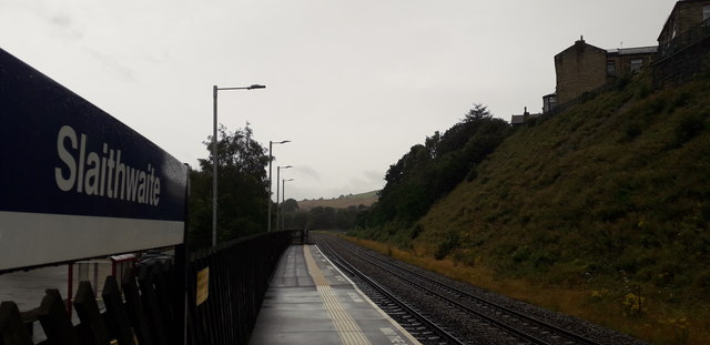 Platform at Slaithwaite Station