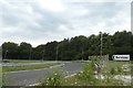 Access to westbound service area, A303, near Weyhill