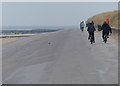 Cycling along the promenade towards Prestatyn