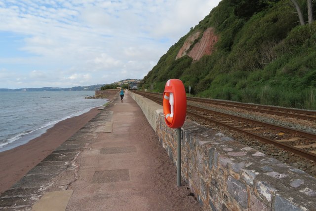 Life buoy ring on the sea wall, Teignmouth