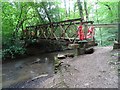 Footbridge crossing Dowles Brook