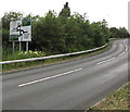 Directions sign alongside the A469 near Bute Town