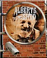 Sign of Alberts Shed