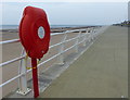 Lifebelt on the promenade at Rhyl