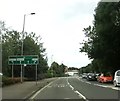 Bus stop and lane directions, Alphington Road