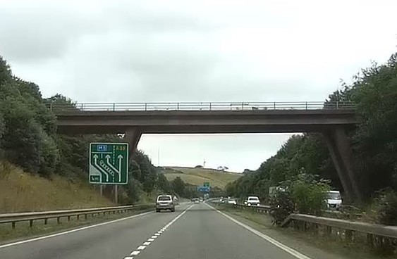 A379 crossing over the A30 towards the A38 and M5