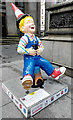 NS5965 : Oor Wullie with traffic cone by Thomas Nugent