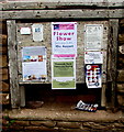 Flower Show advert on a Llangrove wall, Herefordshire