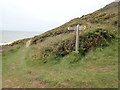 SS5084 : Coastal Path signpost by Eirian Evans