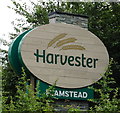 Sign for the Harvester Flamstead