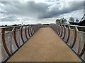 SU1382 : View north-west along Wichelstowe bridge, Swindon by Brian Robert Marshall
