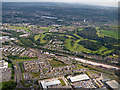 The Phoenix and Elderslie from the air