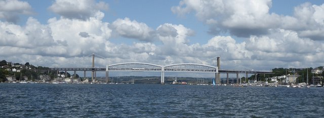 The Tamar bridges from the south