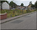 SO1409 : Fenced-off waste ground, Charles Street, Tredegar by Jaggery