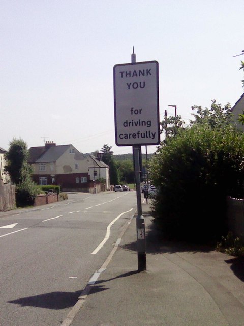 UK Thank You For Driving Carefully Sign