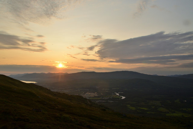 Sunset over Fort William, Scottish Highlands