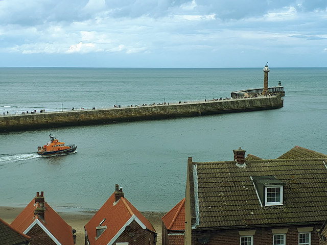 Lifeboat in Whitby harbour