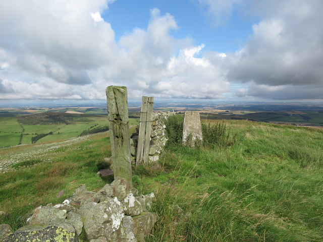 Wall and old gate posts on Longknowe Hill