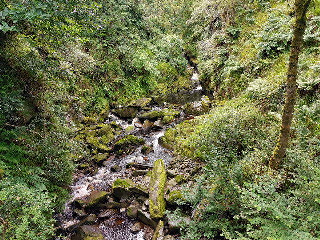 Waterfalls and pool on Glenedra Water - Banagher Glen Nature Reserve