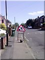 UK Road Works Ahead Sign