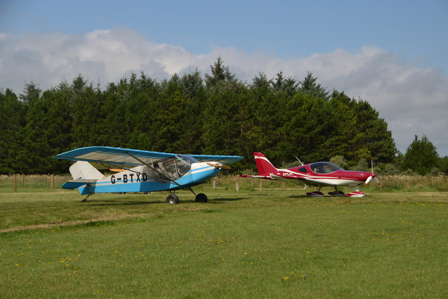 Two Aeroplanes at Dornoch Airstrip, Sutherland