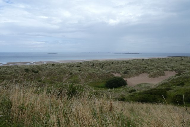 Bamburgh dunes and beach