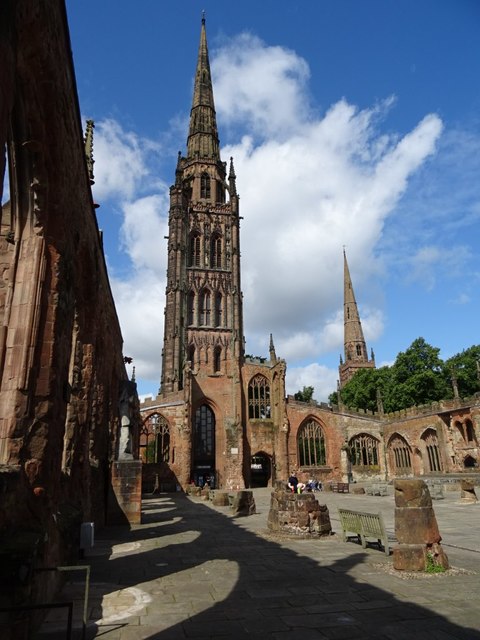 Within the ruins of Coventry Cathedral