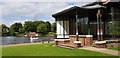 SP0199 : Hatherton Lake Boathouse Viewed from Bandstand by Paul Collins