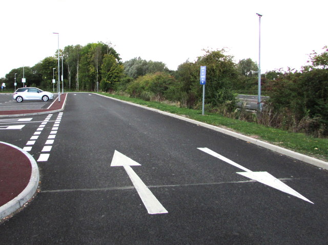 White arrows on the Monmouth South... © Jaggery :: Geograph Britain and ...