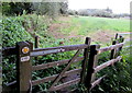 Gate to a public footpath, Leckhampton