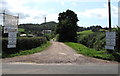 Entrance road to Square Farm Shop, Mitchel Troy