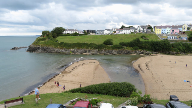 View over the beach at Aberporth